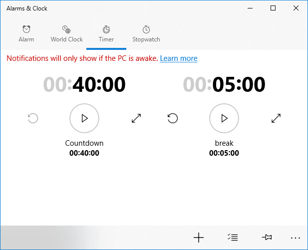 Countdown timer app